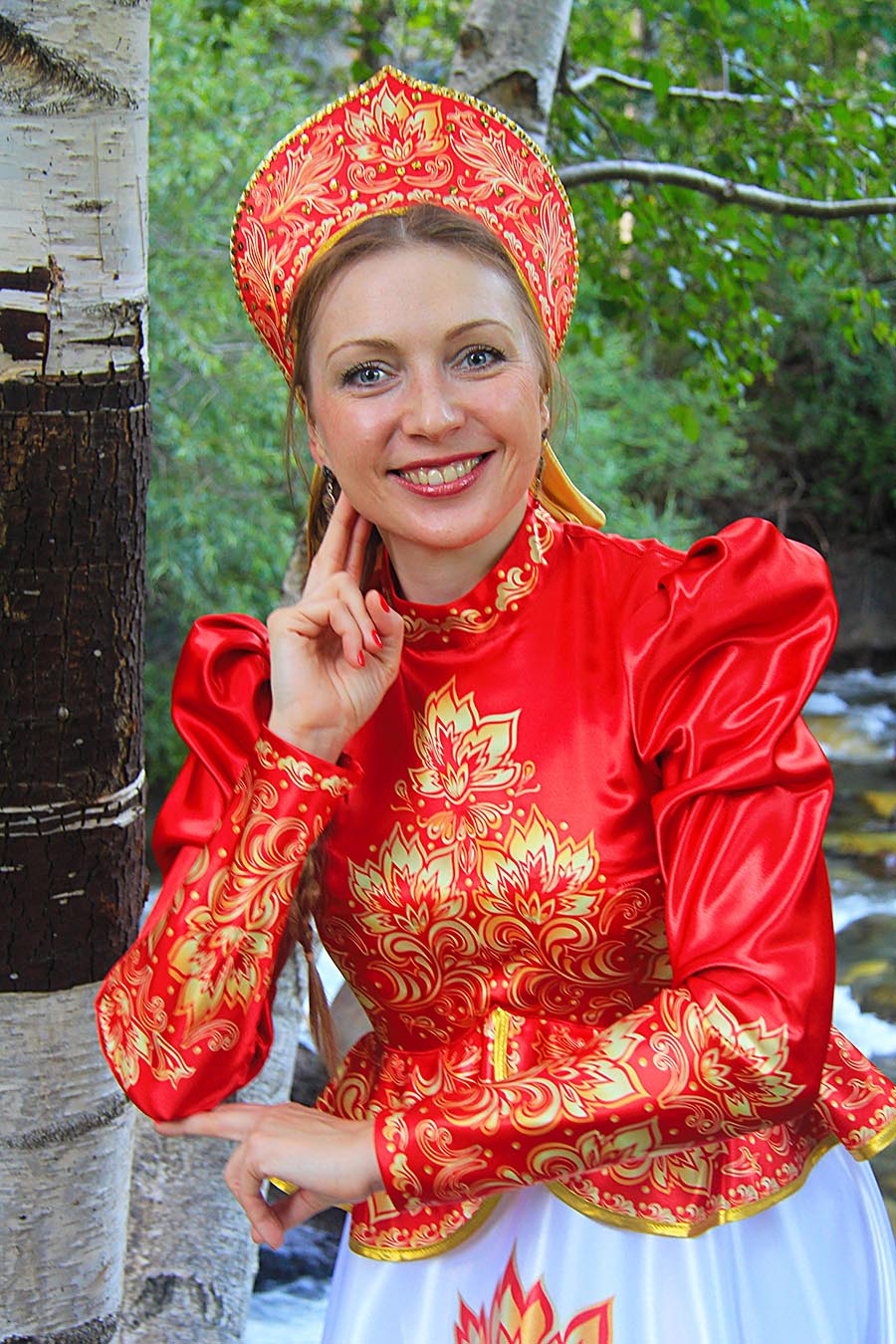 Women in Slavic costumes in Jaboatan dos Guararapis