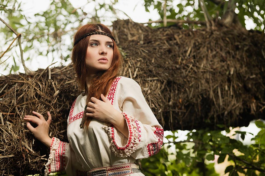 Women in Slavic costumes in Jaboatan dos Guararapis