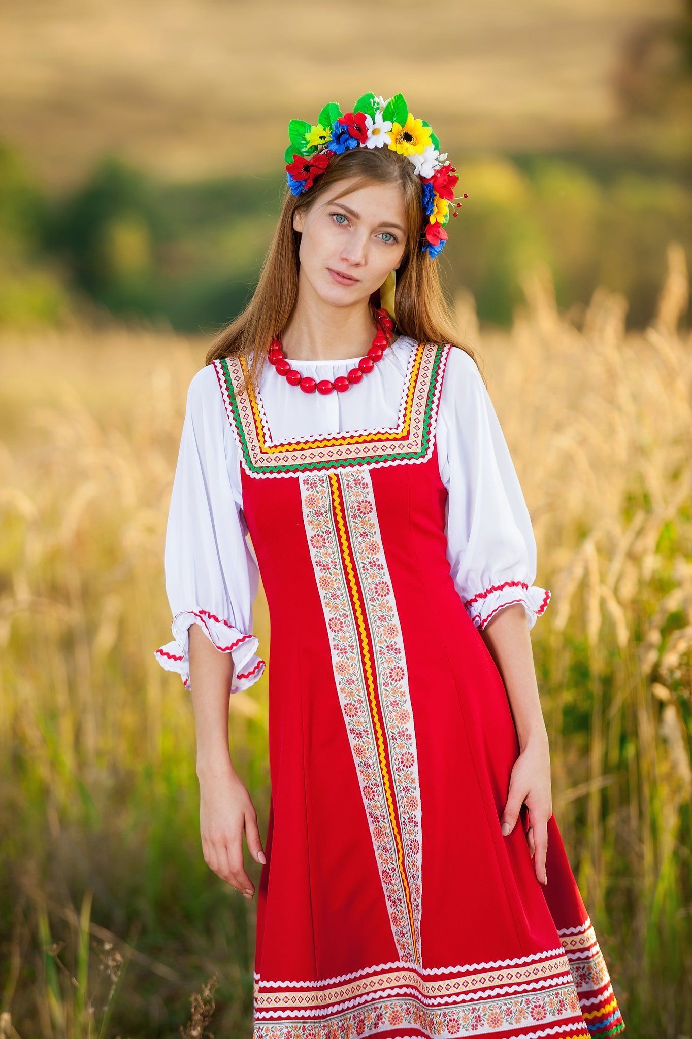 Women in Slavic costumes in Jaboatan dos Guararapis
