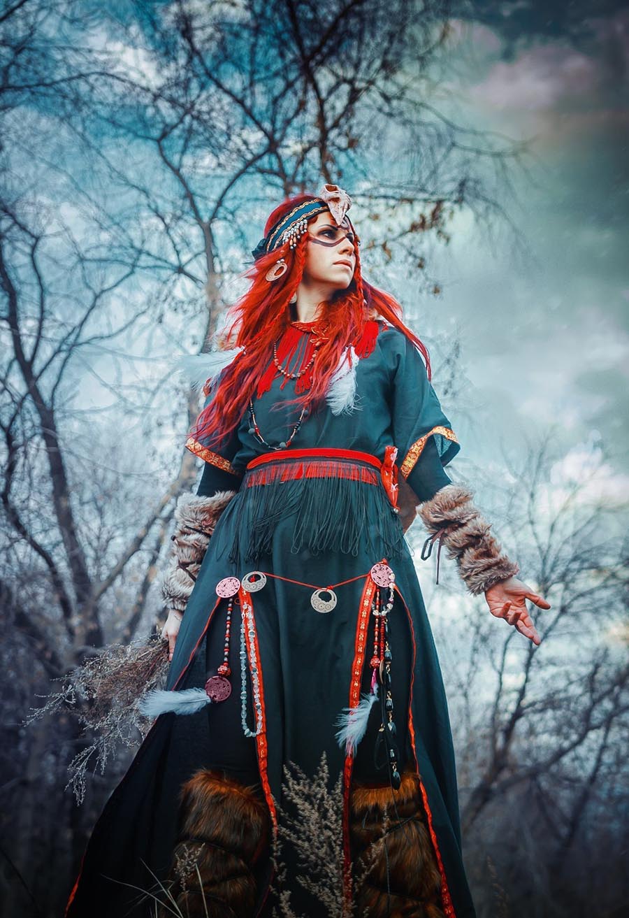 Girls in Slavic costumes underwear in Jaboatan dos Guararapis