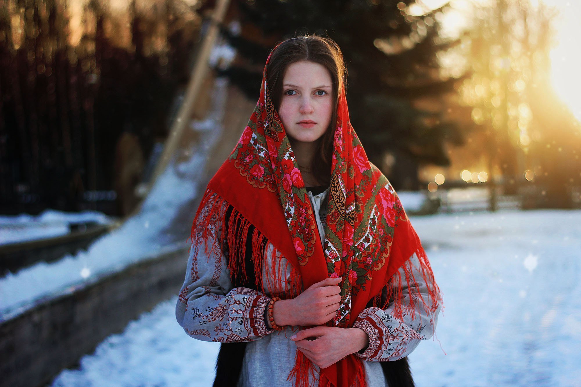 Girls in Slavic costumes in Jaboatan dos Guararapis