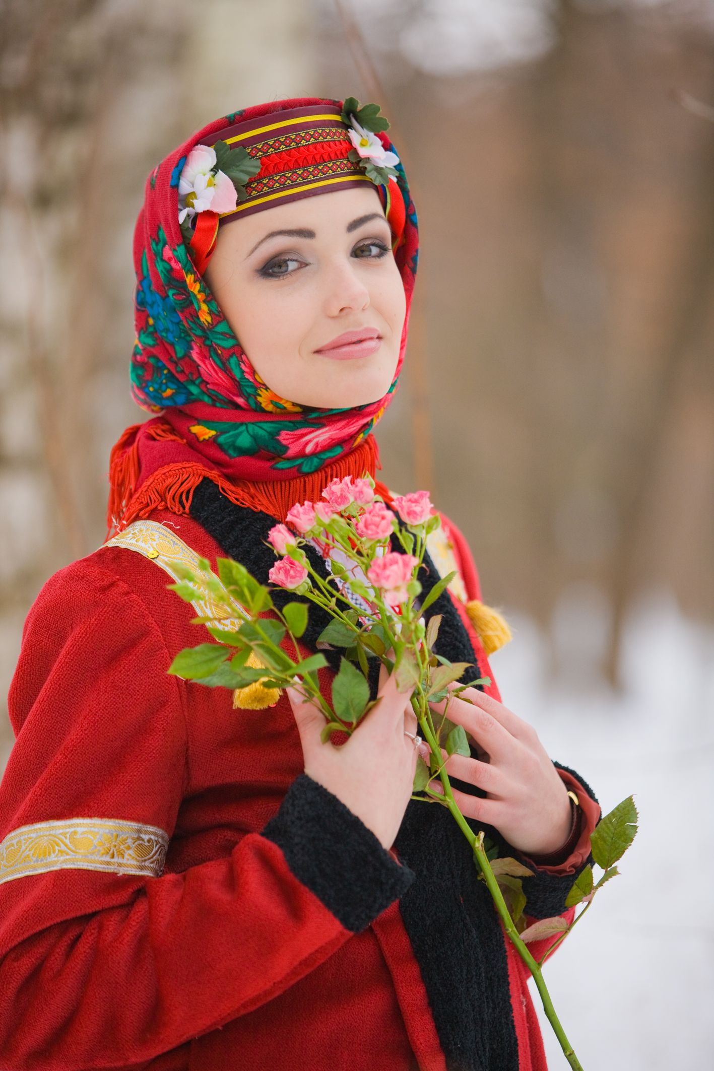 Sexy girl Girls in Slavic costumes in Jaboatan dos Guararapis